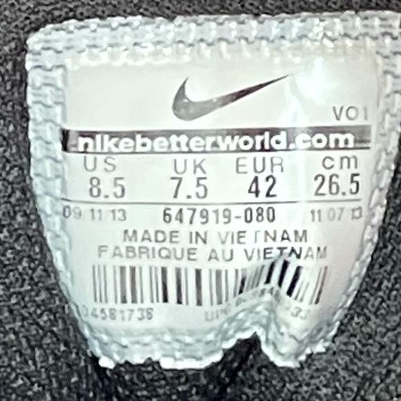 NIKE TRAINING SNEAKERS DARK GRAY & ORANGE SIZE 8.5 - Picture 10 of 13